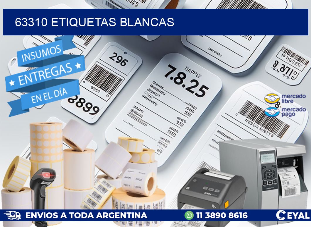 63310 ETIQUETAS BLANCAS