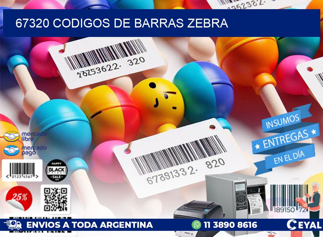 67320 codigos de barras zebra