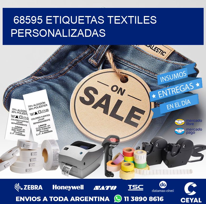68595 ETIQUETAS TEXTILES PERSONALIZADAS