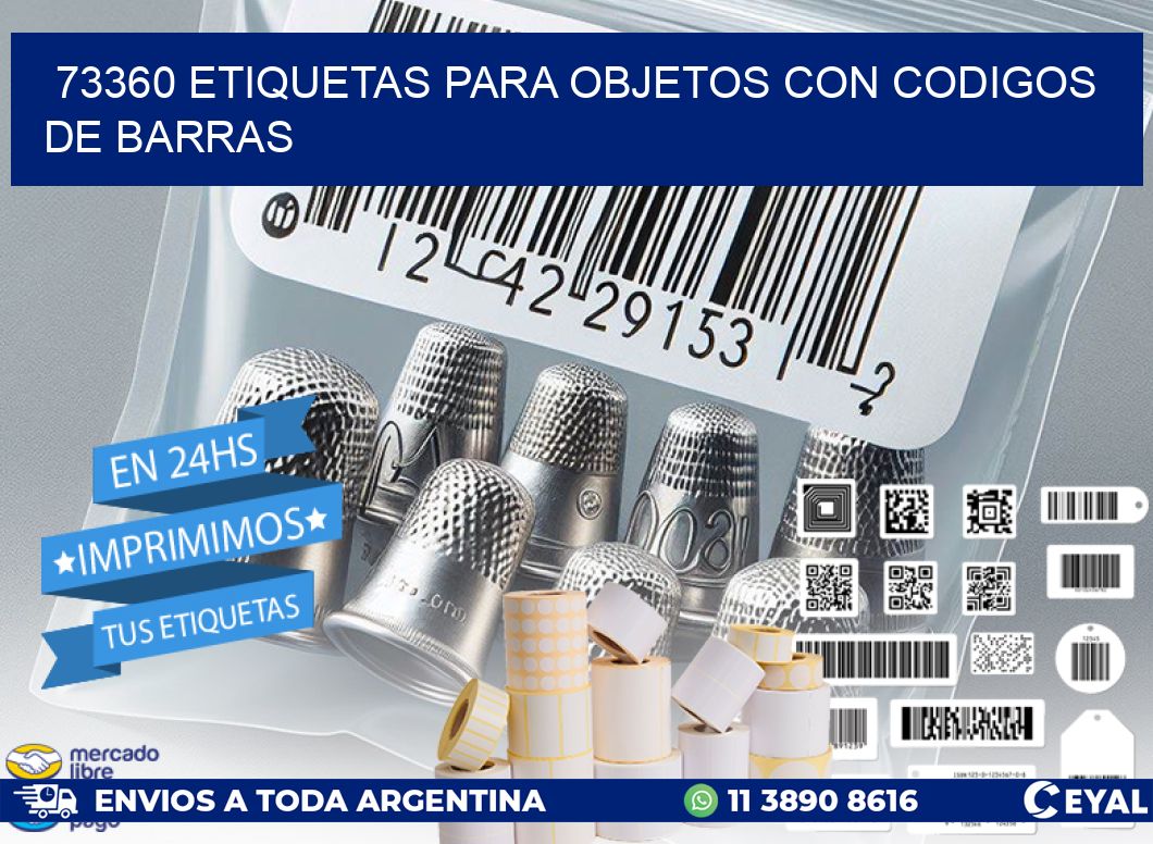 73360 etiquetas para objetos con codigos de barras
