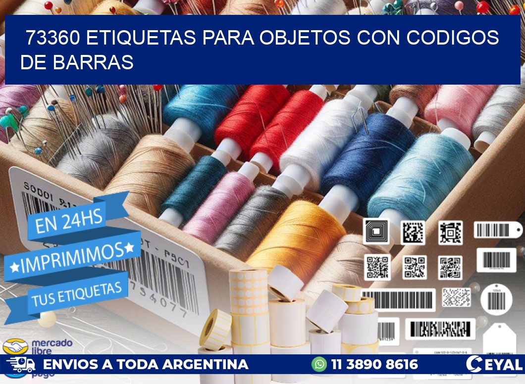 73360 etiquetas para objetos con codigos de barras