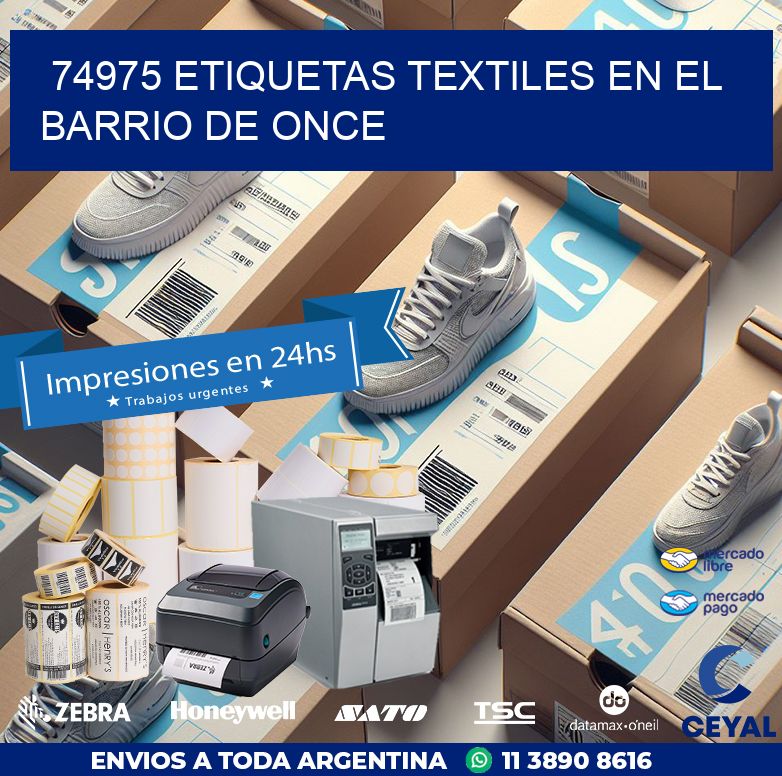 74975 ETIQUETAS TEXTILES EN EL BARRIO DE ONCE