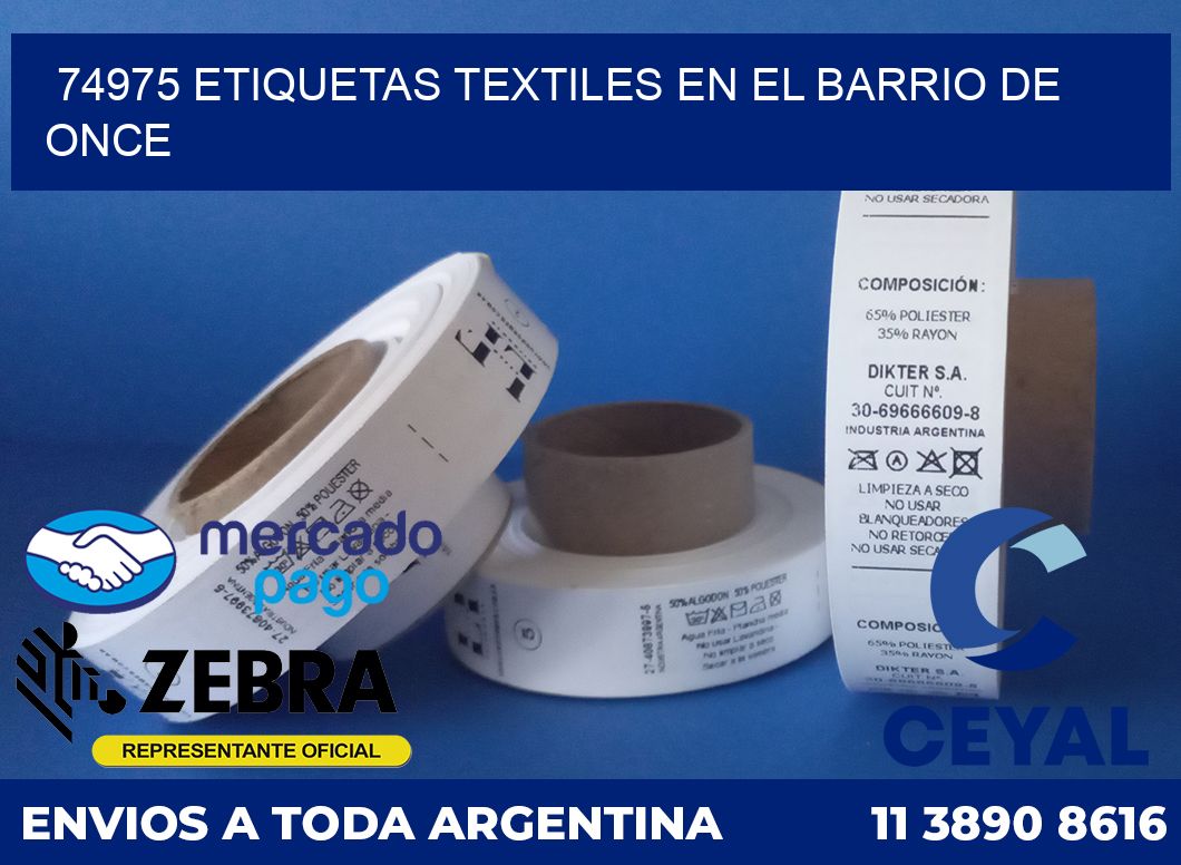 74975 ETIQUETAS TEXTILES EN EL BARRIO DE ONCE
