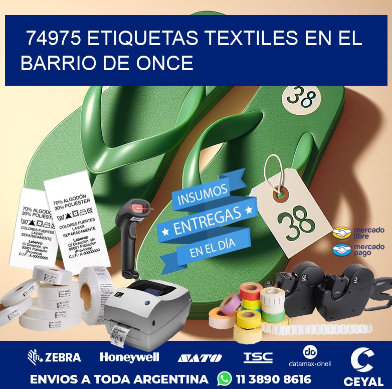 74975 ETIQUETAS TEXTILES EN EL BARRIO DE ONCE