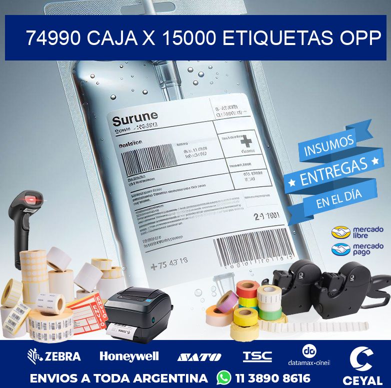 74990 CAJA X 15000 ETIQUETAS OPP