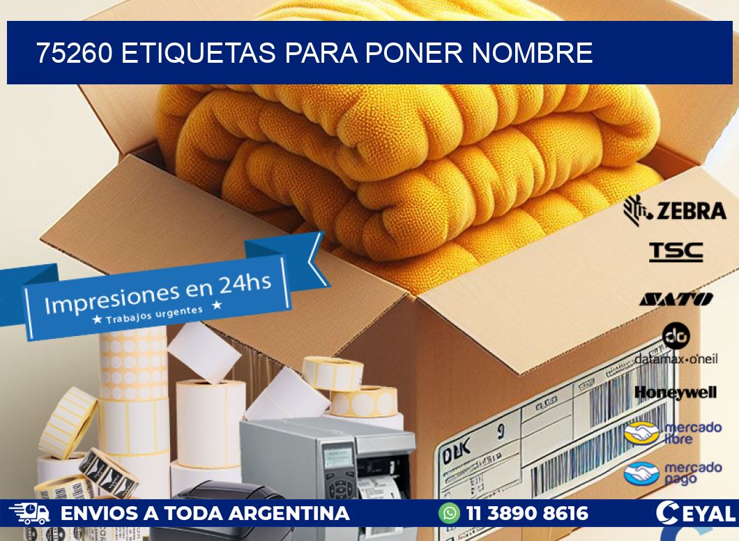 75260 etiquetas para poner nombre