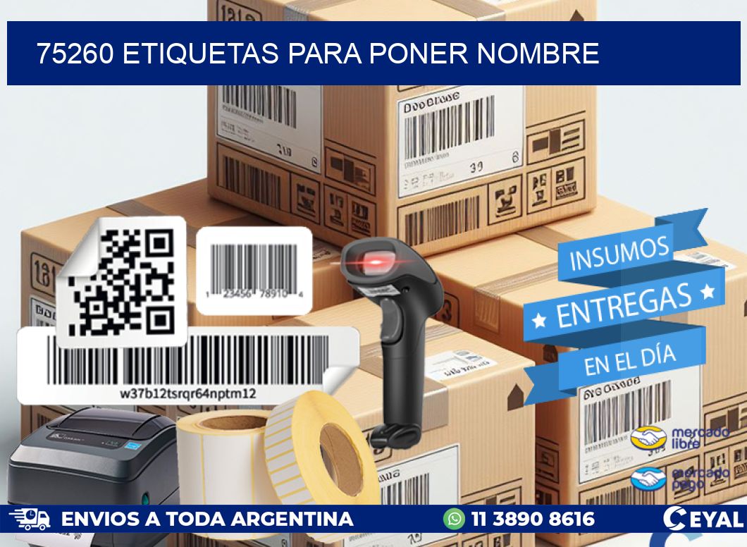 75260 etiquetas para poner nombre