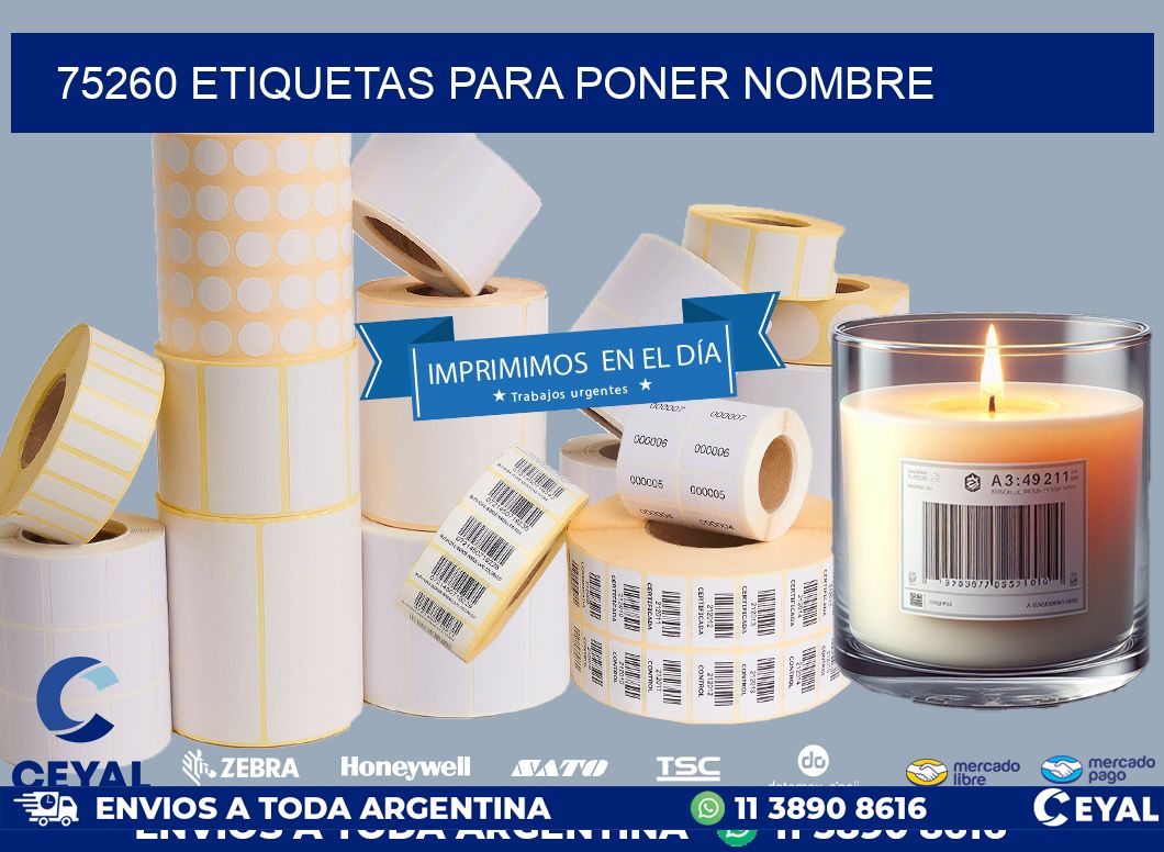 75260 etiquetas para poner nombre