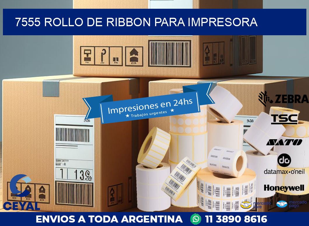 7555 ROLLO DE RIBBON PARA IMPRESORA