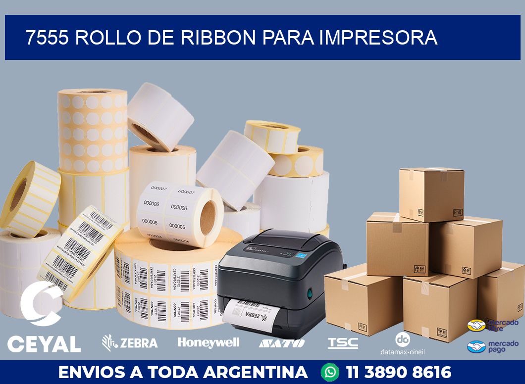 7555 ROLLO DE RIBBON PARA IMPRESORA