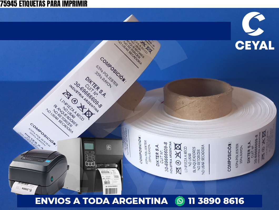 75945 ETIQUETAS PARA IMPRIMIR