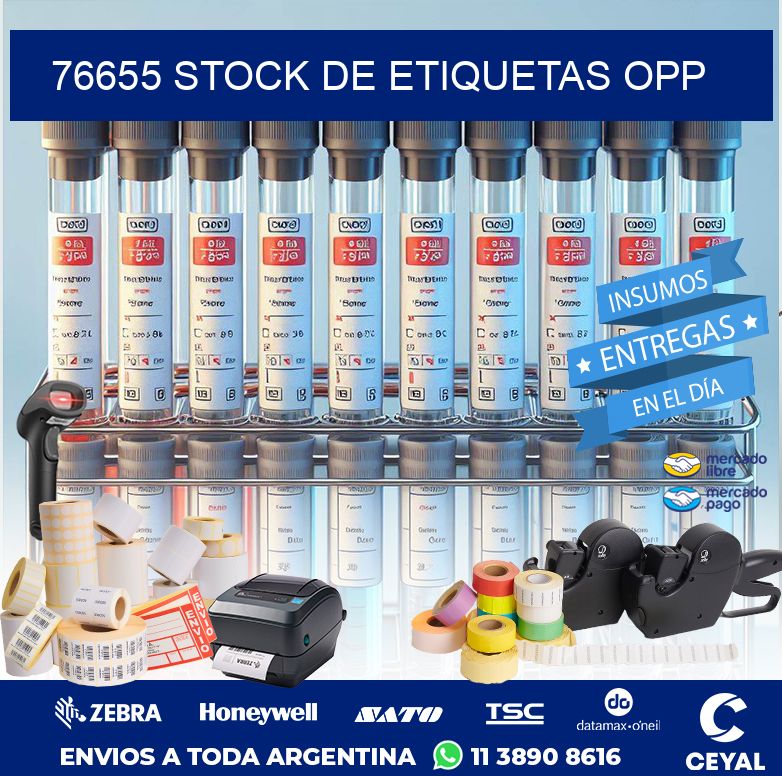 76655 STOCK DE ETIQUETAS OPP