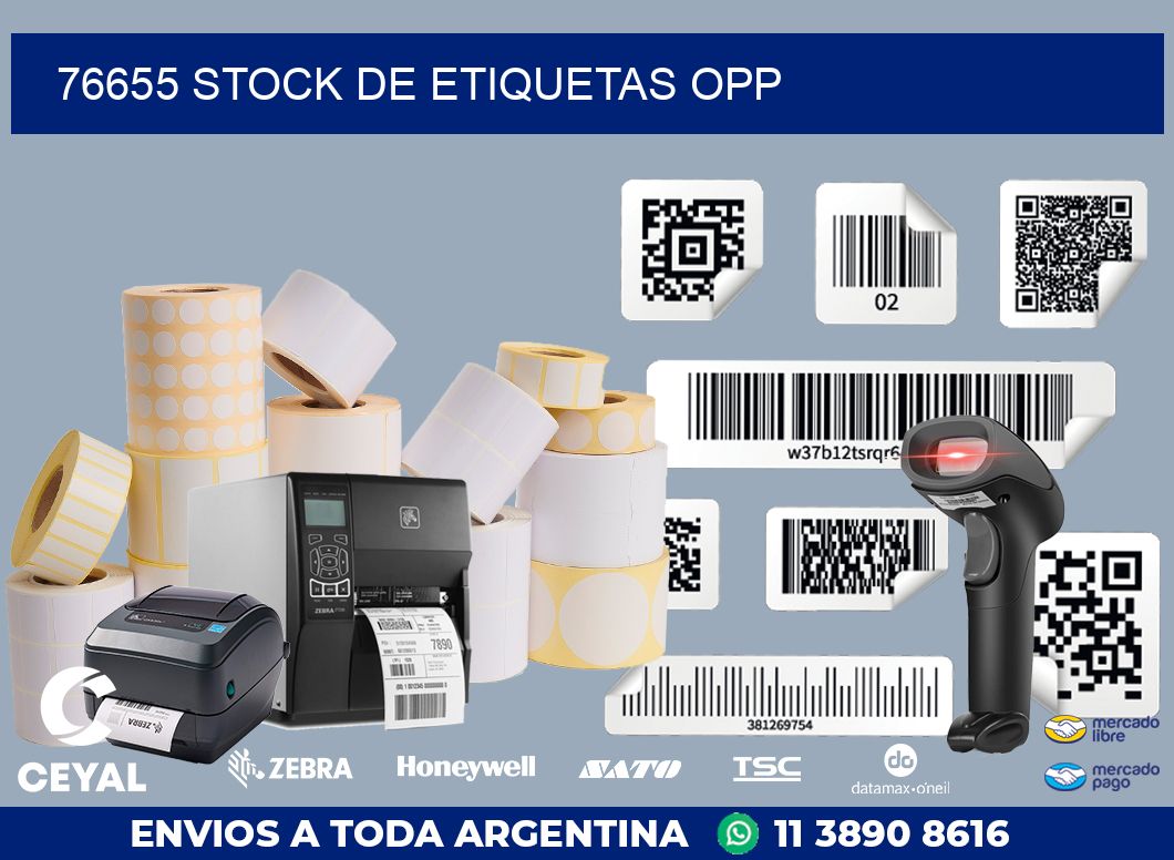 76655 STOCK DE ETIQUETAS OPP