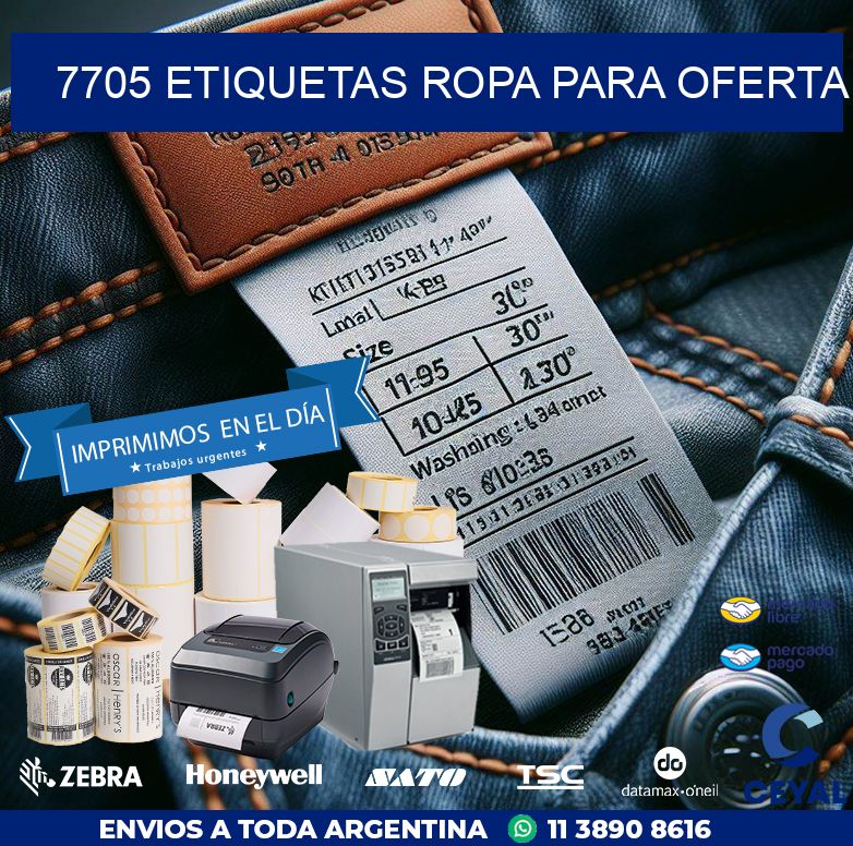 7705 ETIQUETAS ROPA PARA OFERTA