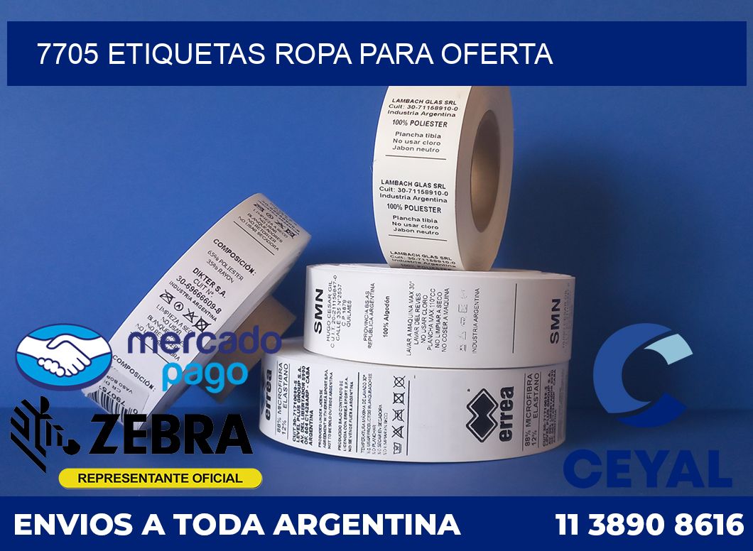 7705 ETIQUETAS ROPA PARA OFERTA