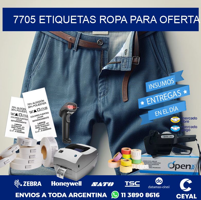 7705 ETIQUETAS ROPA PARA OFERTA