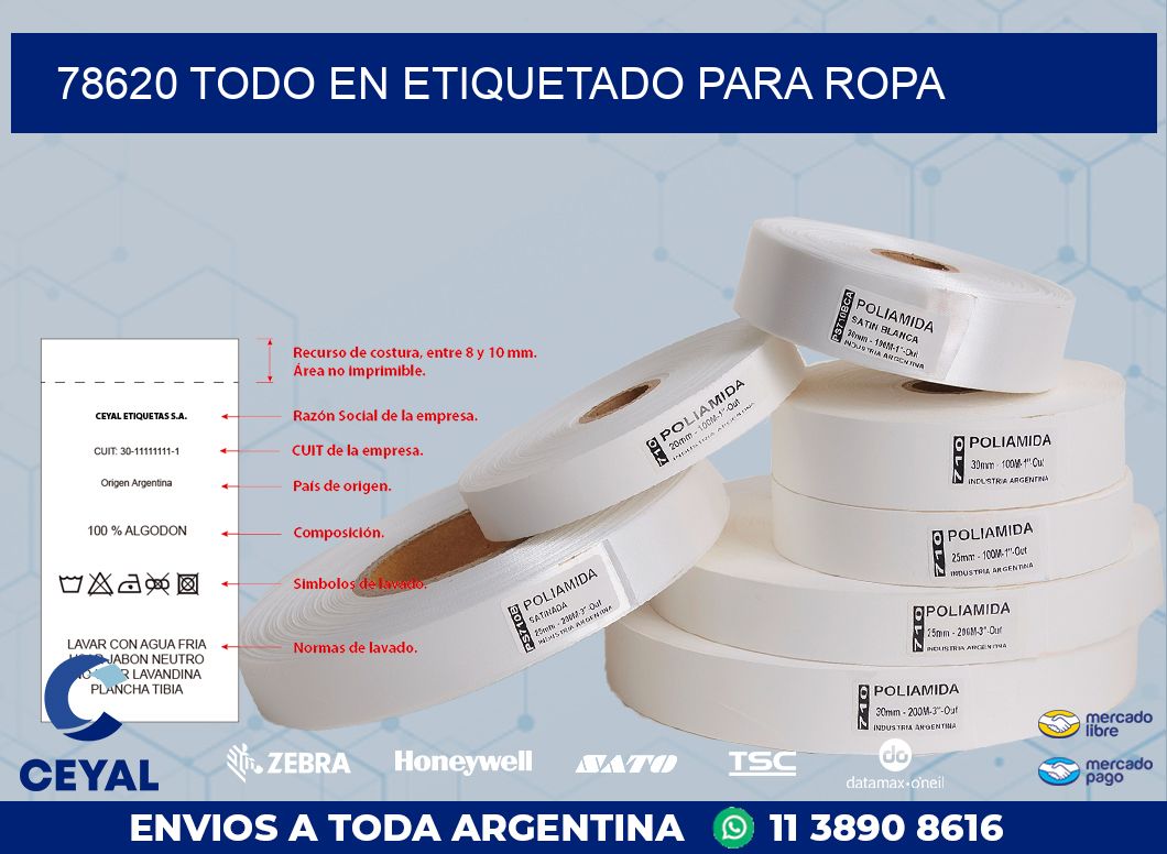 78620 TODO EN ETIQUETADO PARA ROPA