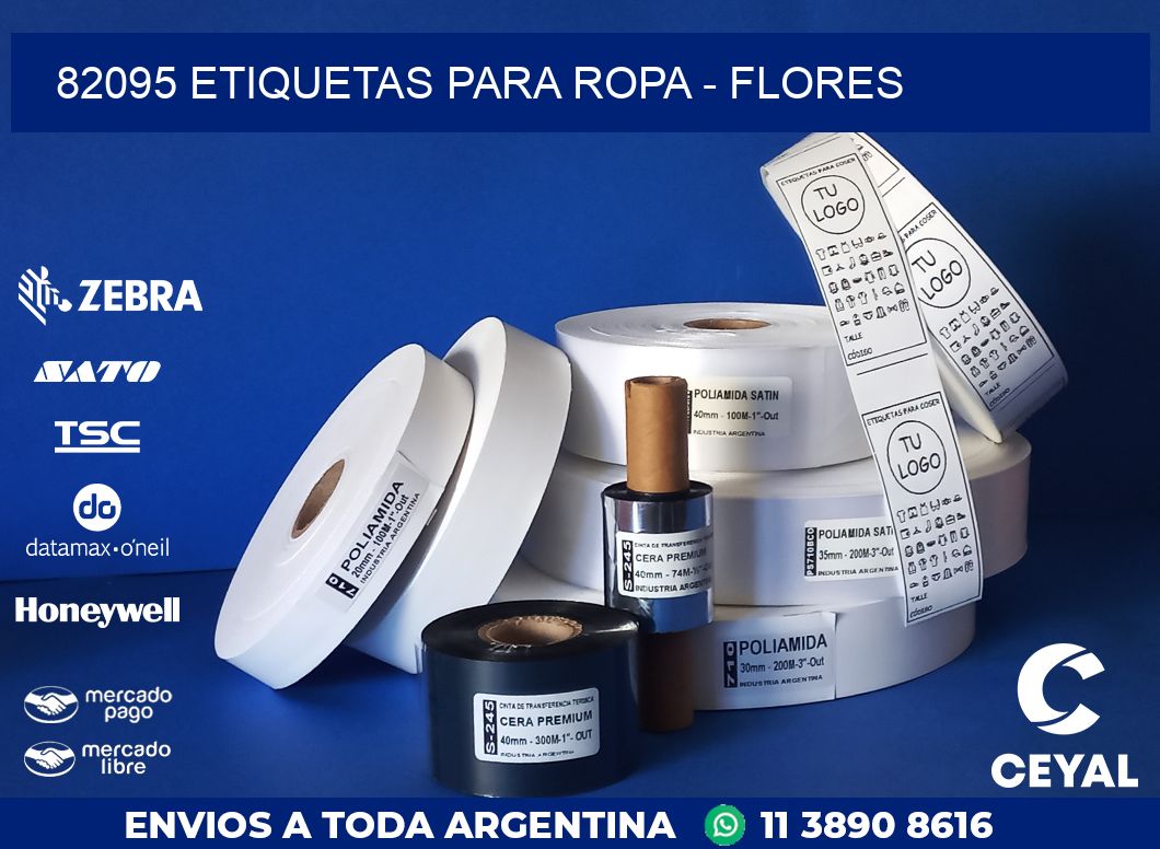 82095 ETIQUETAS PARA ROPA - FLORES