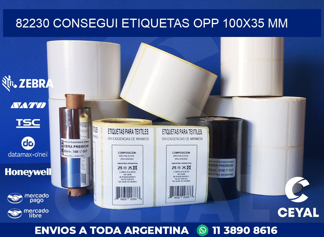 82230 CONSEGUI ETIQUETAS OPP 100X35 MM