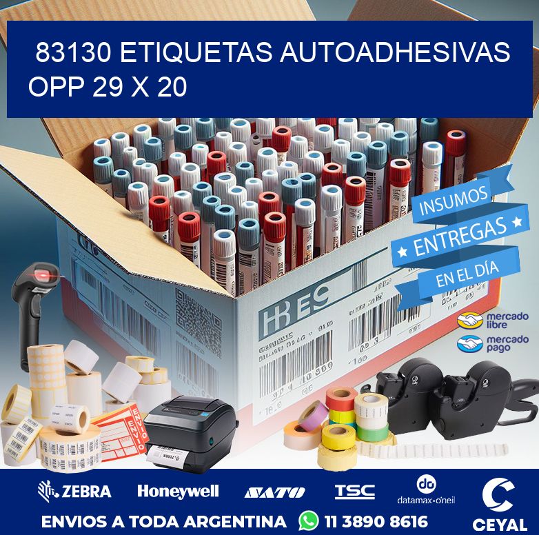 83130 ETIQUETAS AUTOADHESIVAS OPP 29 X 20