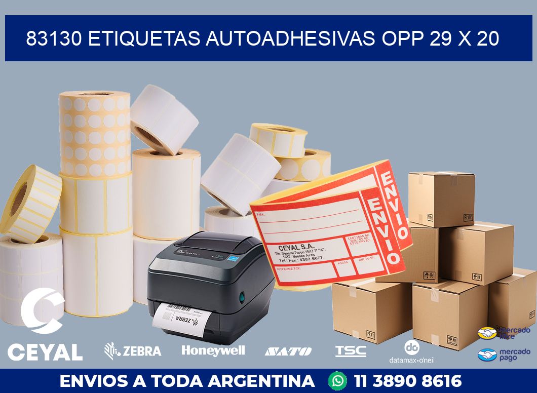 83130 ETIQUETAS AUTOADHESIVAS OPP 29 X 20