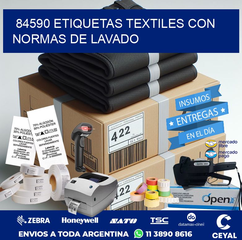84590 ETIQUETAS TEXTILES CON NORMAS DE LAVADO