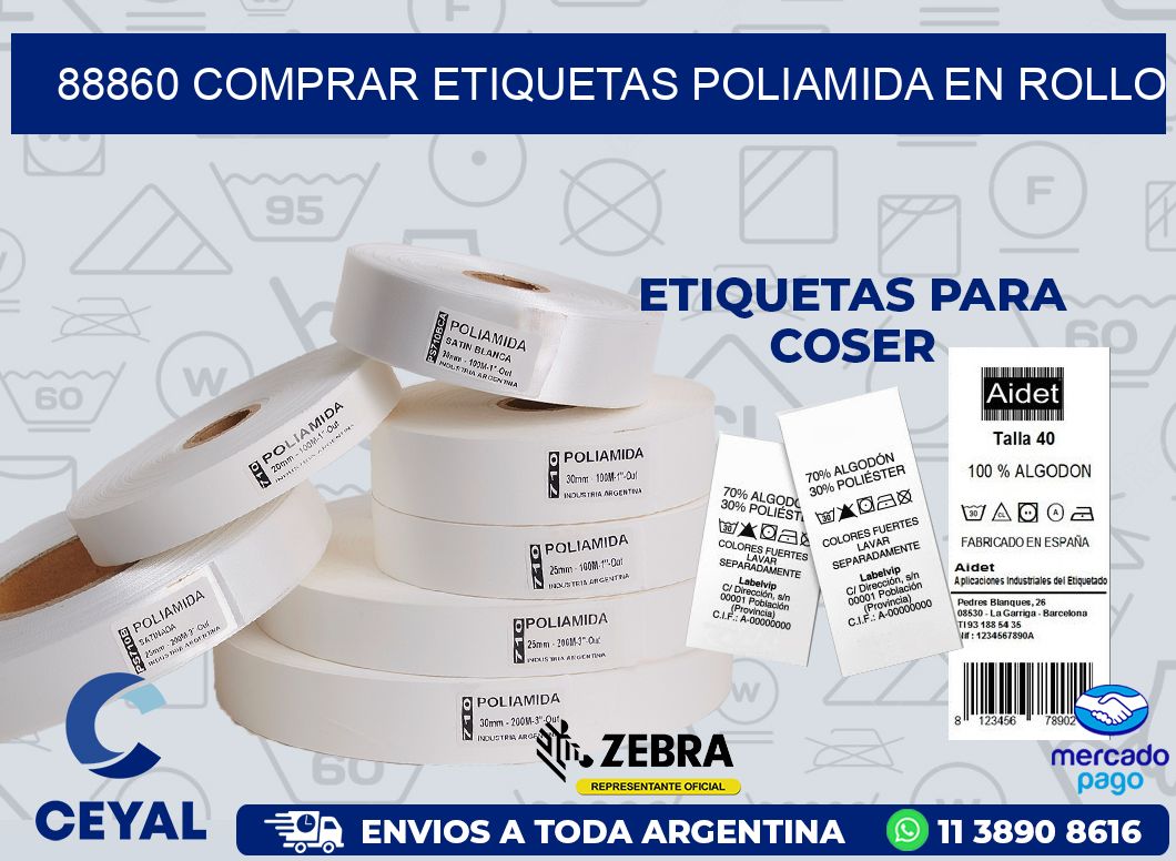 88860 COMPRAR ETIQUETAS POLIAMIDA EN ROLLO