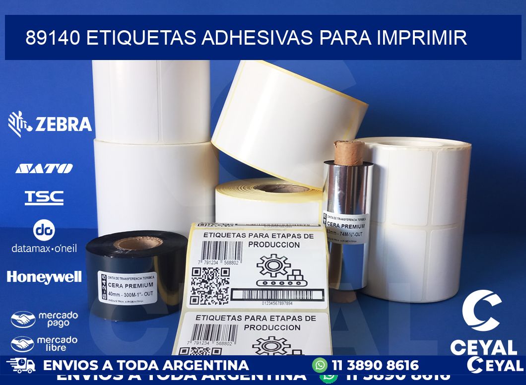 89140 etiquetas adhesivas para imprimir