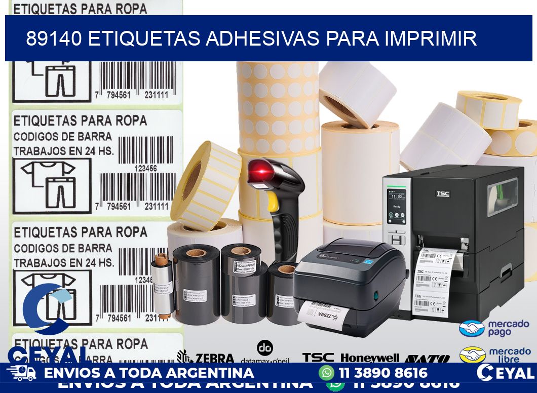 89140 etiquetas adhesivas para imprimir