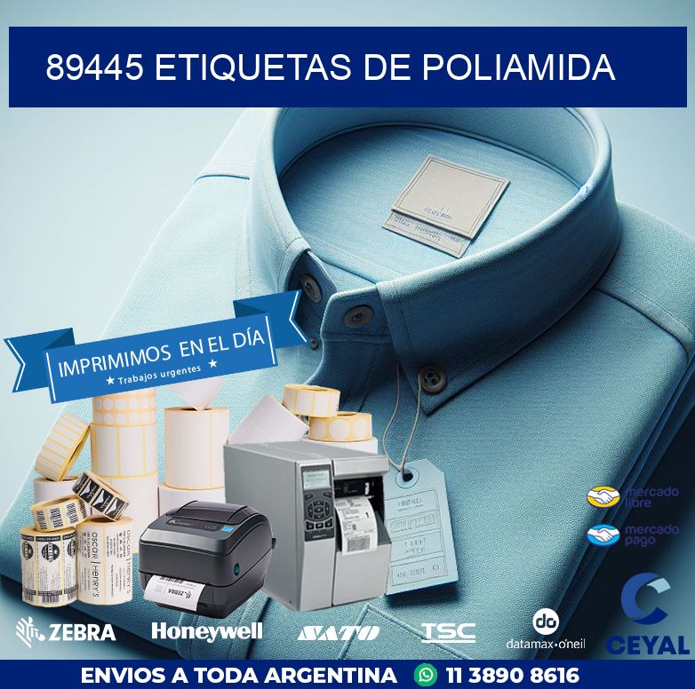 89445 ETIQUETAS DE POLIAMIDA