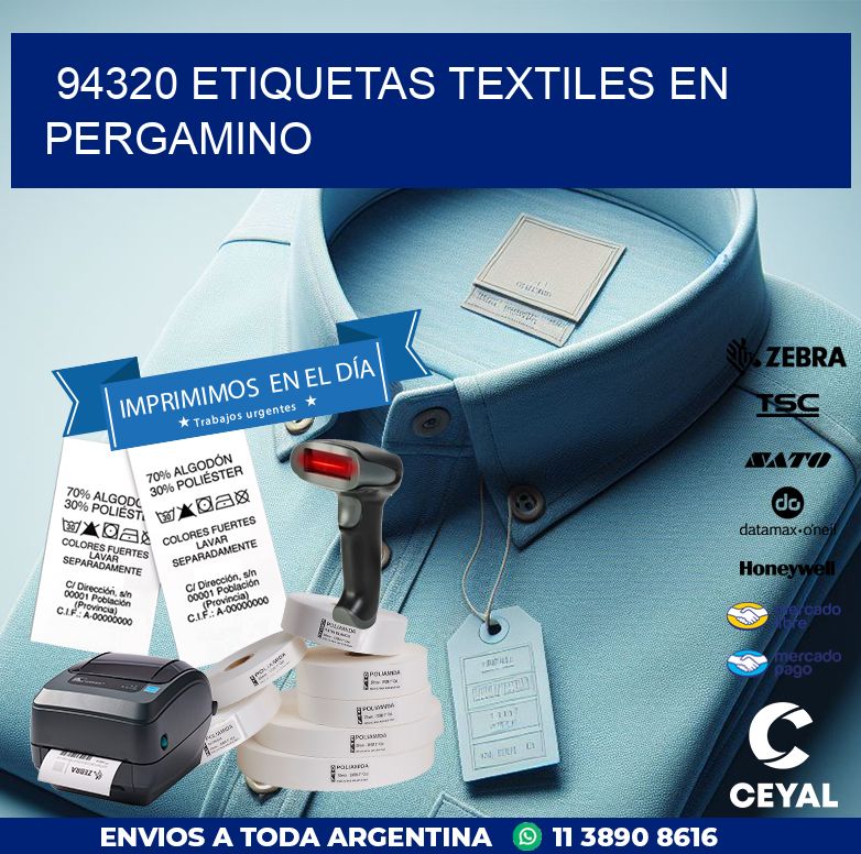 94320 ETIQUETAS TEXTILES EN PERGAMINO