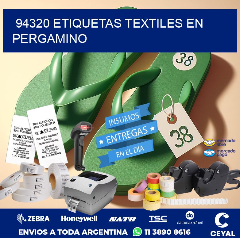 94320 ETIQUETAS TEXTILES EN PERGAMINO