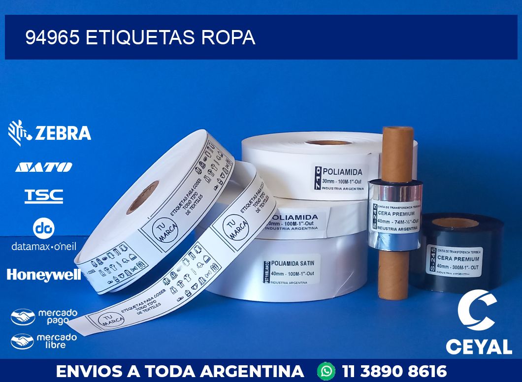 94965 ETIQUETAS ROPA