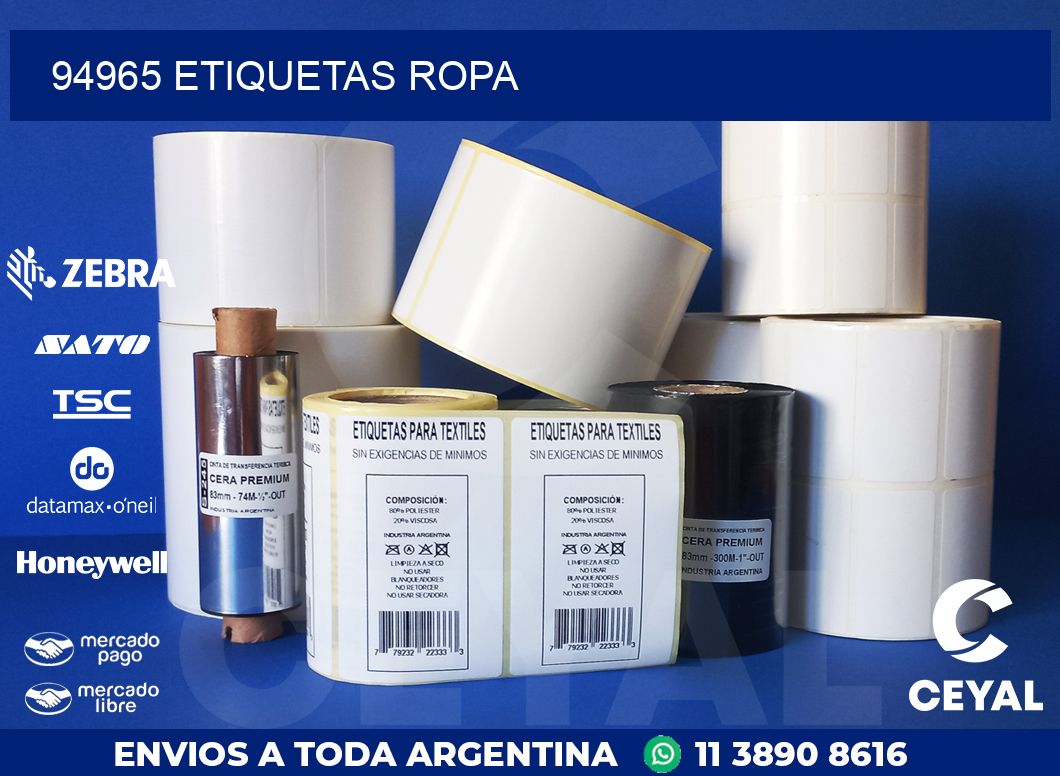 94965 ETIQUETAS ROPA