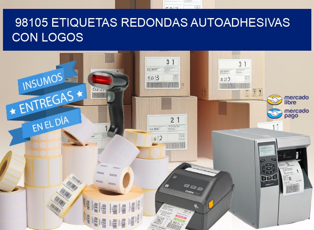 98105 ETIQUETAS REDONDAS AUTOADHESIVAS CON LOGOS