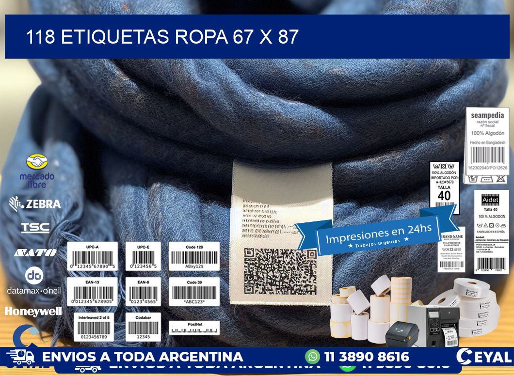 118 ETIQUETAS ROPA 67 x 87