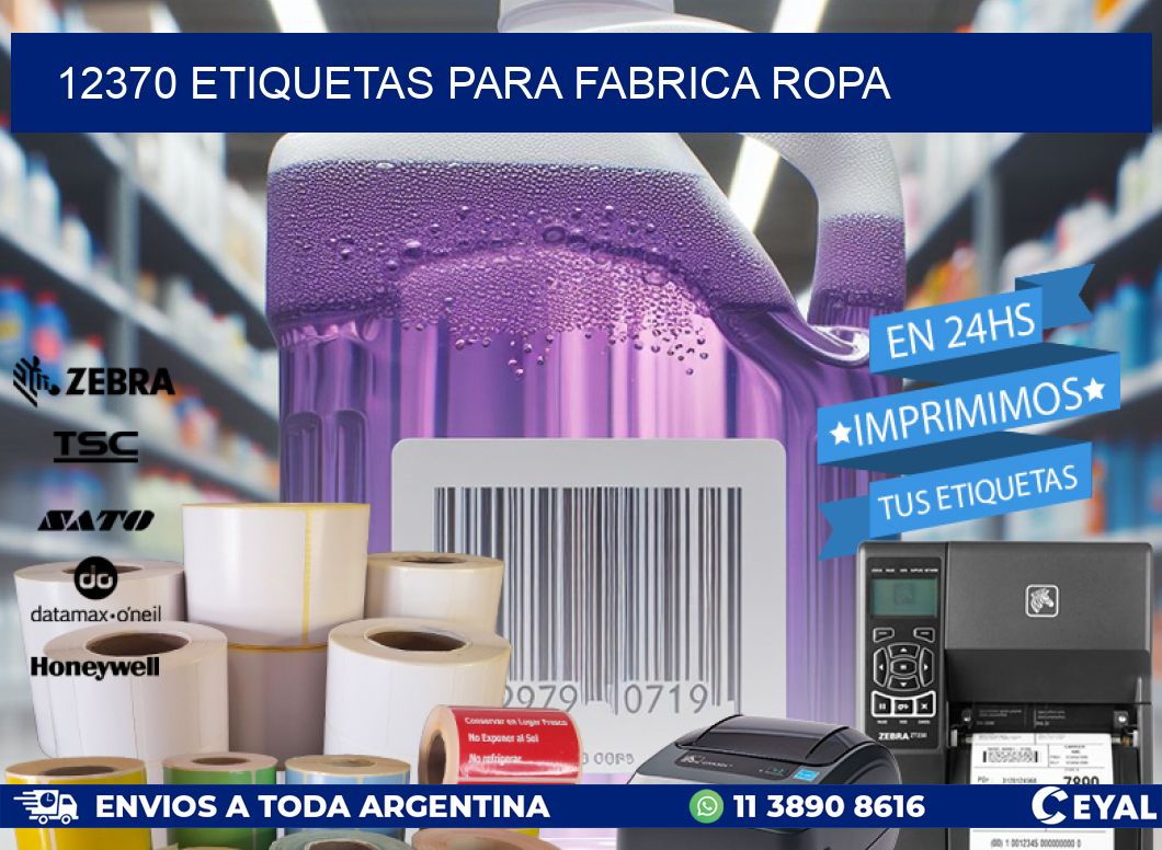 12370 ETIQUETAS PARA FABRICA ROPA