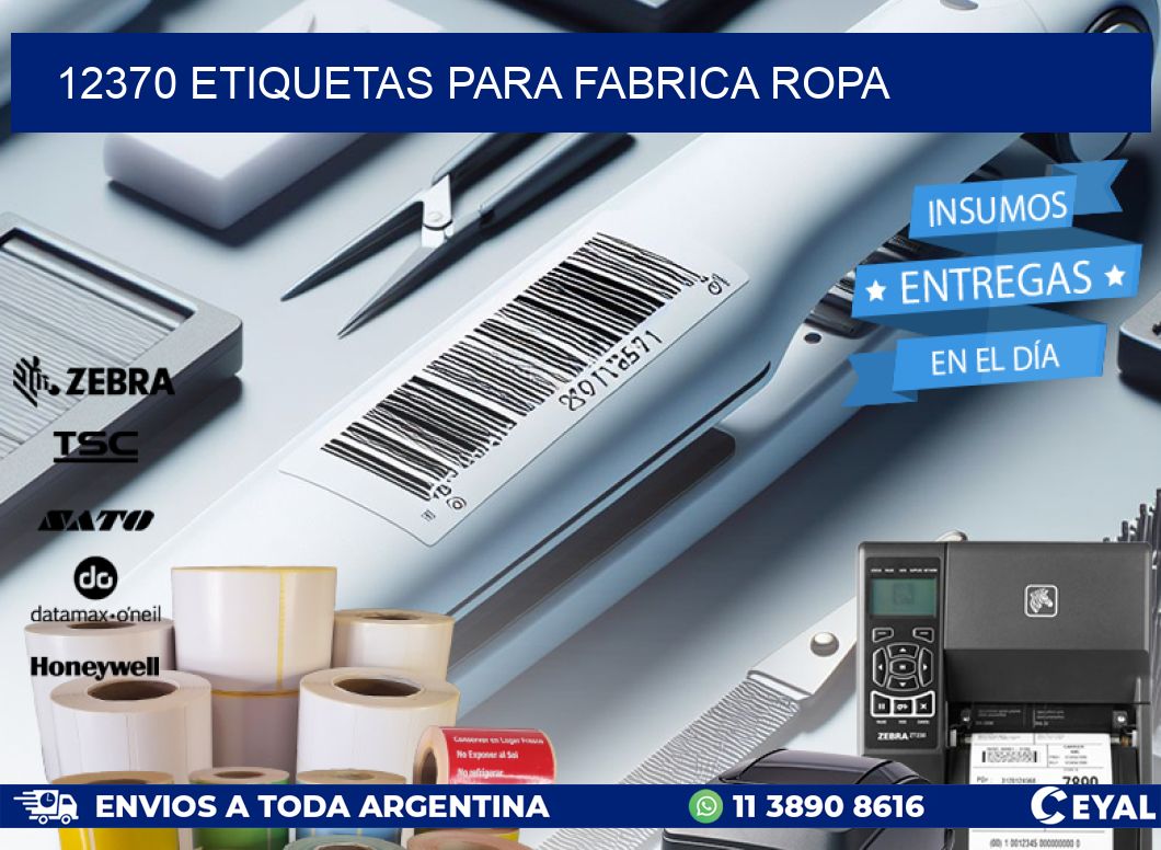 12370 ETIQUETAS PARA FABRICA ROPA