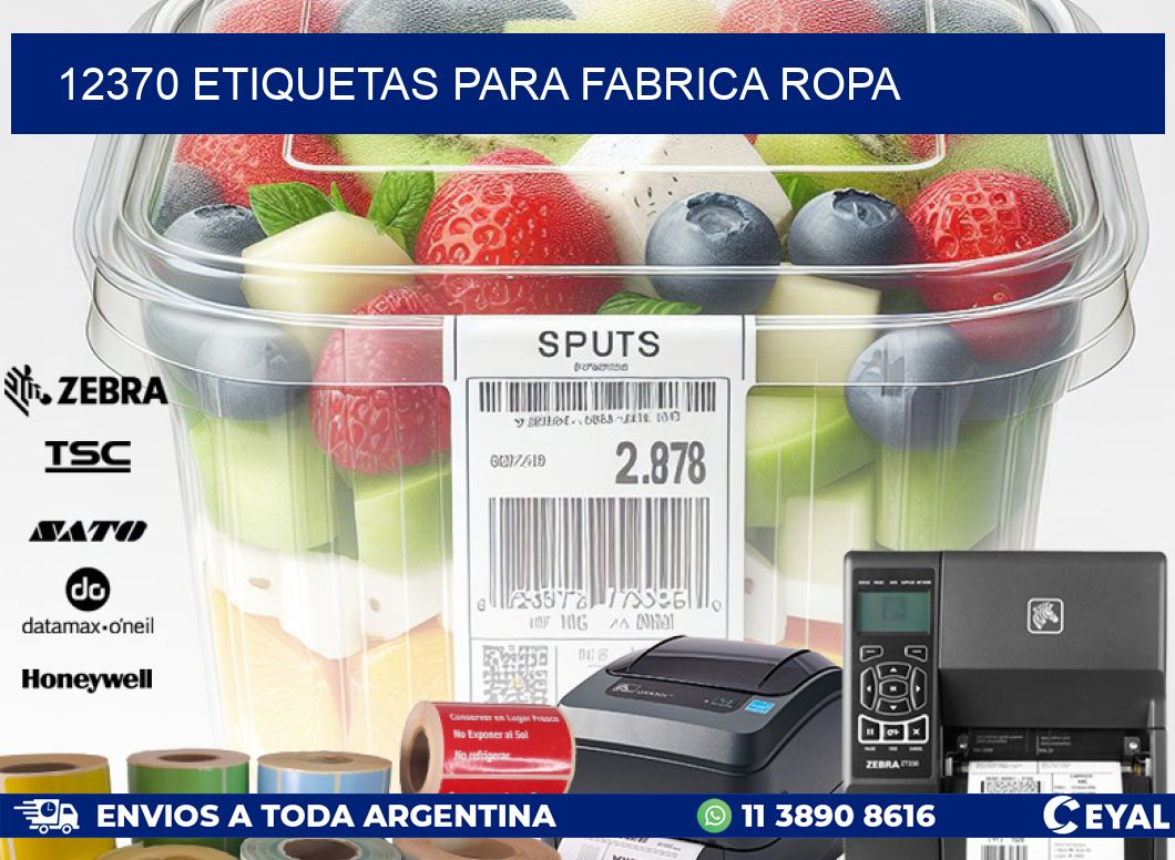 12370 ETIQUETAS PARA FABRICA ROPA