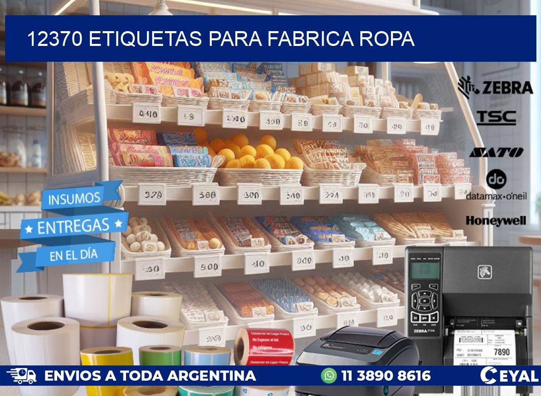 12370 ETIQUETAS PARA FABRICA ROPA