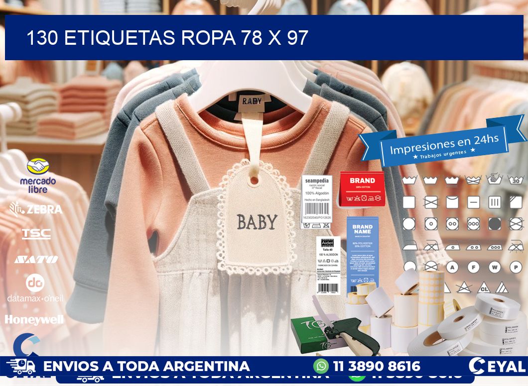 130 ETIQUETAS ROPA 78 x 97