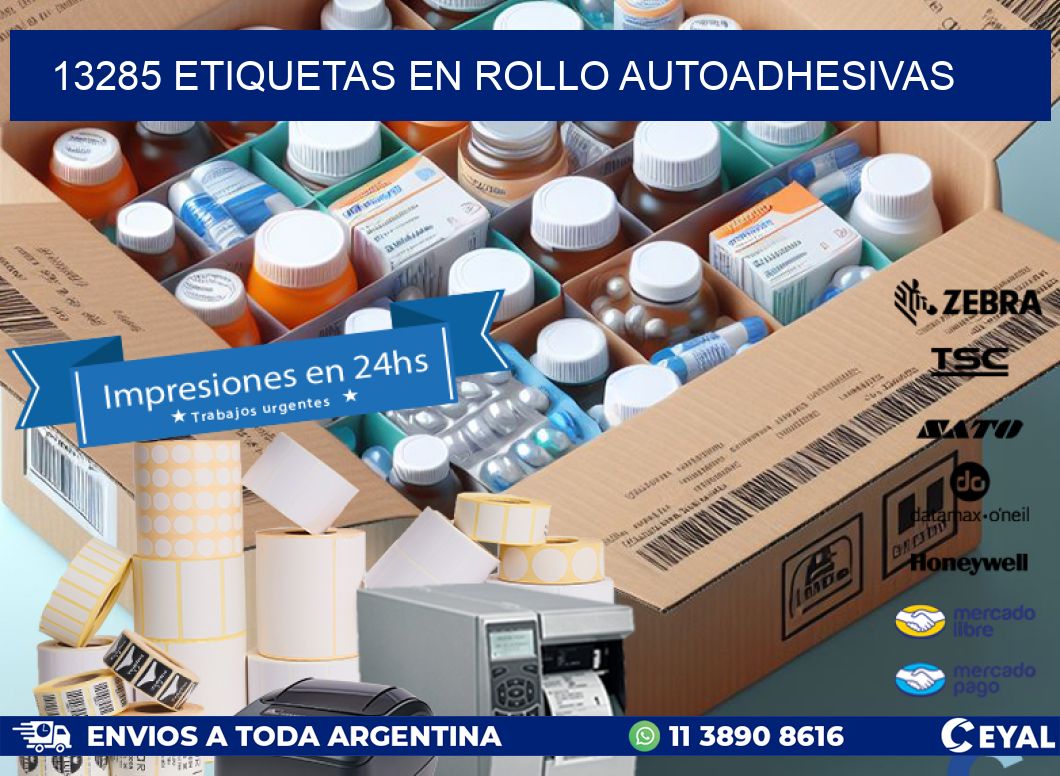 13285 ETIQUETAS EN ROLLO AUTOADHESIVAS
