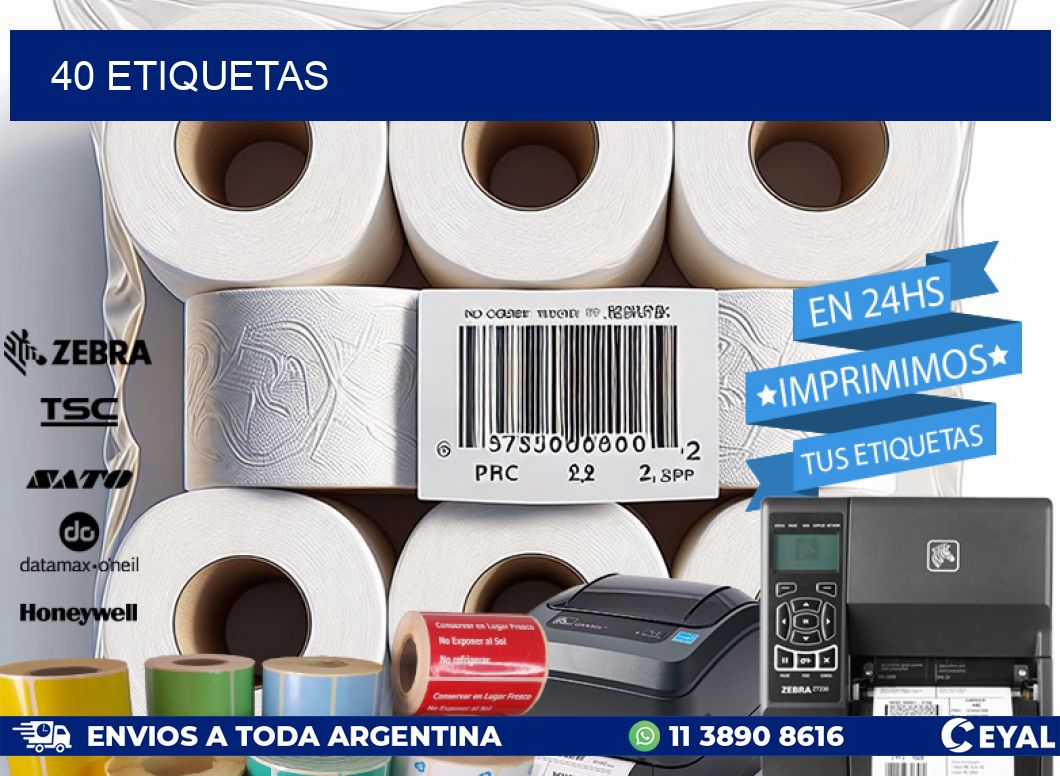40 ETIQUETAS