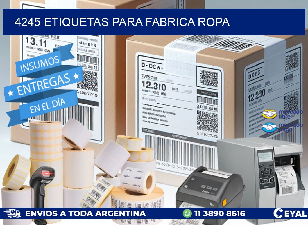 4245 ETIQUETAS PARA FABRICA ROPA