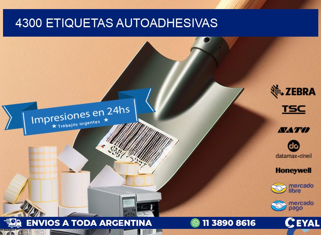 4300 ETIQUETAS AUTOADHESIVAS