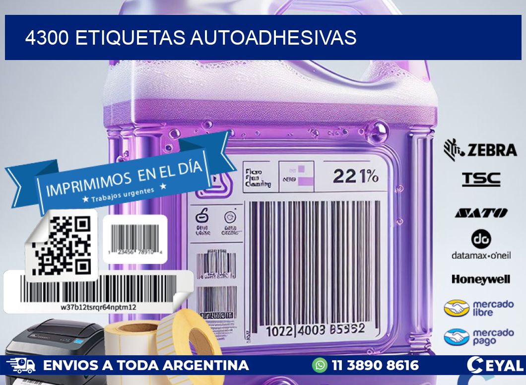 4300 ETIQUETAS AUTOADHESIVAS
