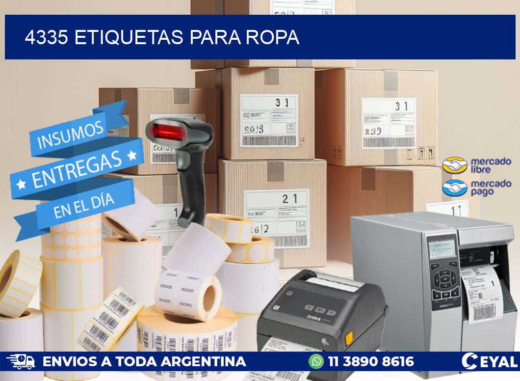 4335 ETIQUETAS PARA ROPA