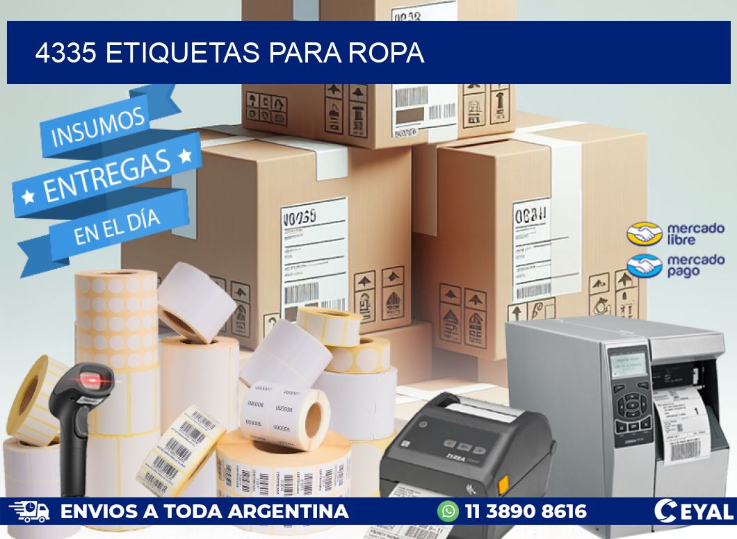 4335 ETIQUETAS PARA ROPA