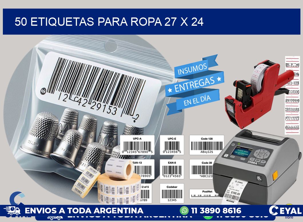 50 ETIQUETAS PARA ROPA 27 x 24