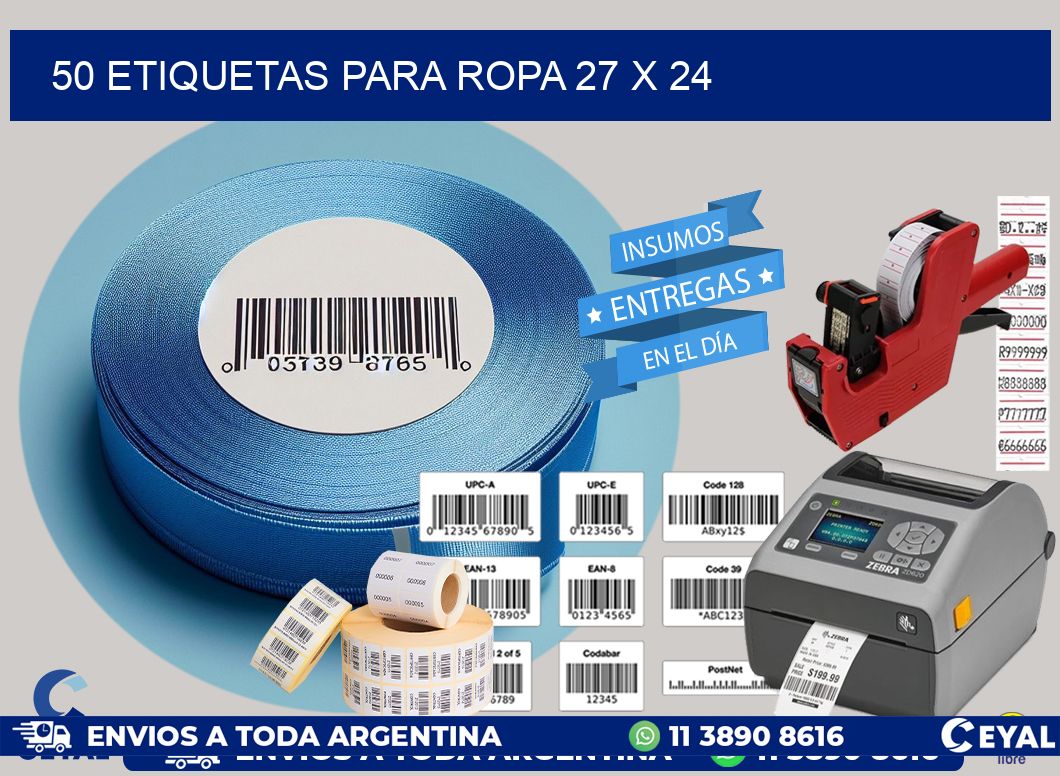 50 ETIQUETAS PARA ROPA 27 x 24